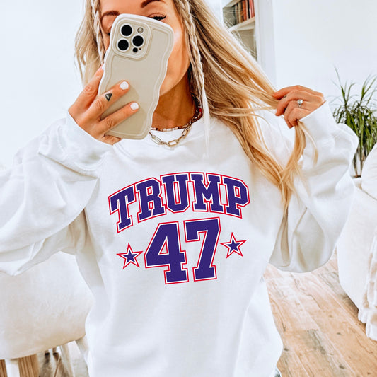 Trump 47 Gildan Crewneck Sweatshirt