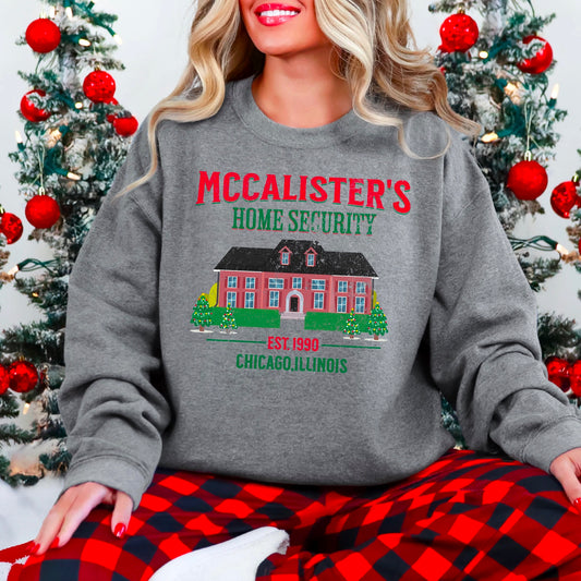 McCallister Home Security  Christmas Crewneck Sweatshirt