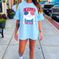 I Willie Love The USA Comfort Color Graphic Tee