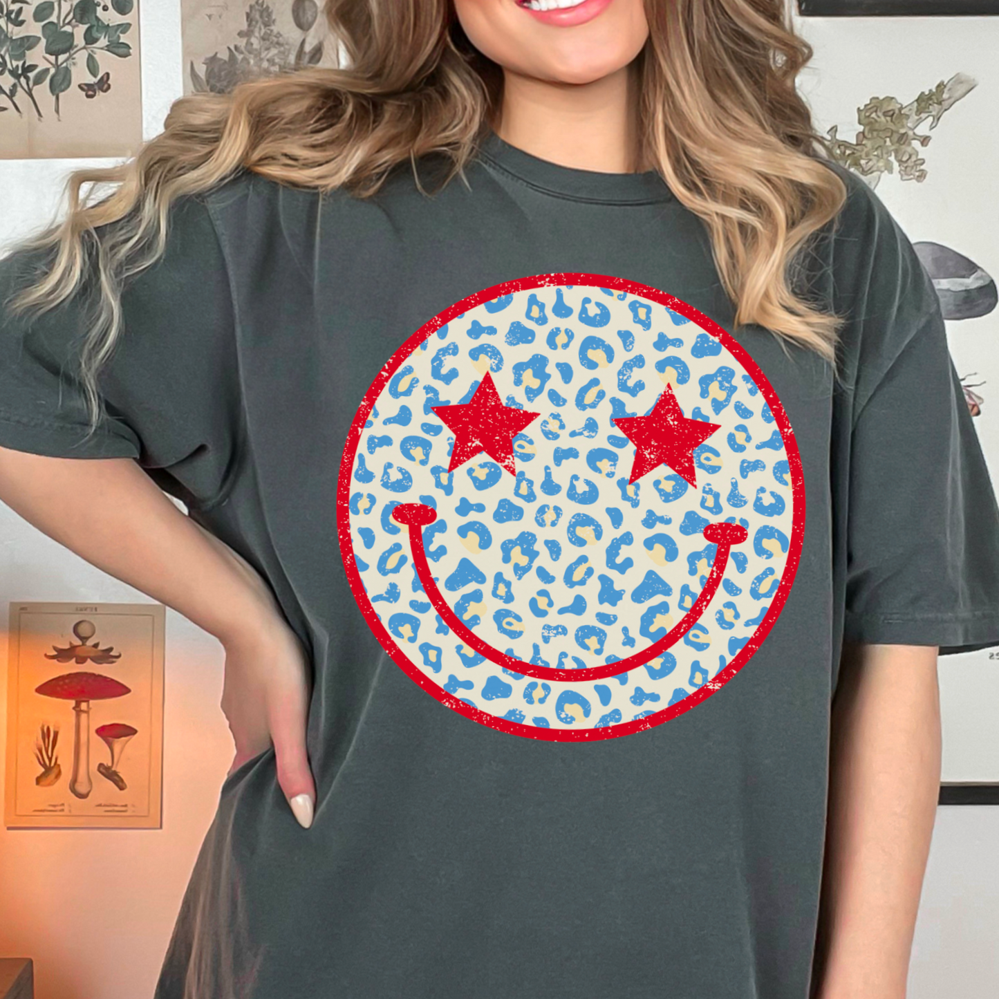 Patriotic Face Comfort Color Graphic Tee